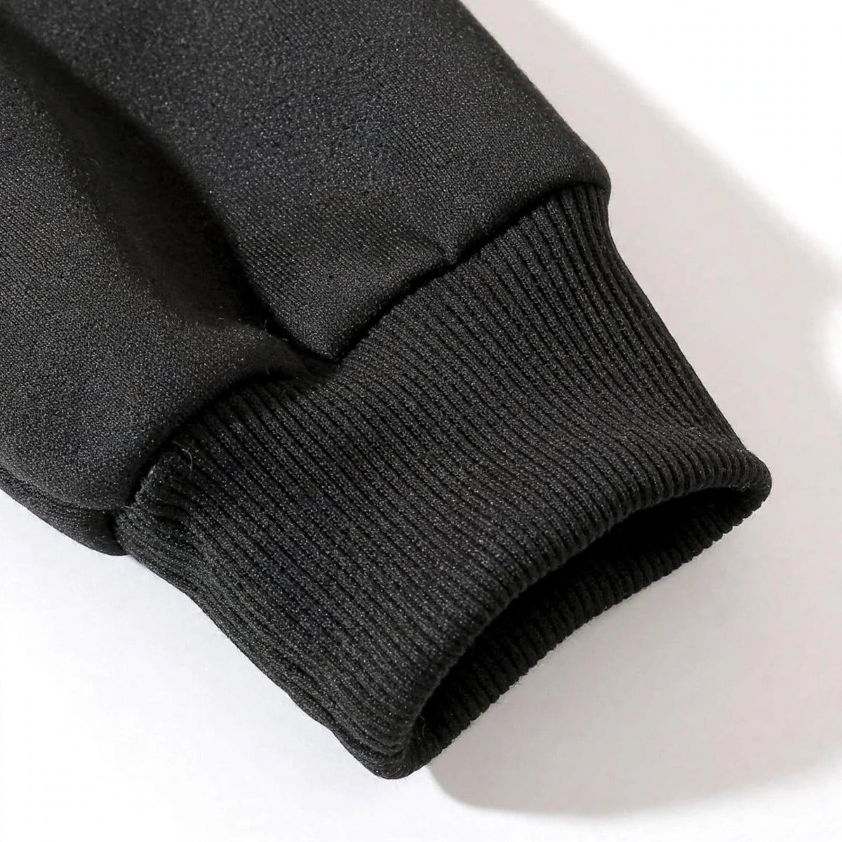 Women's Cropped Zip-Up Hoodie - Oversized Fleece Crop Hoodie - Black