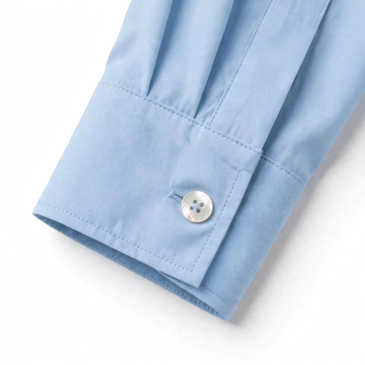 Sky Blue Button Down Shirt & Black Flapper Trouser For Women