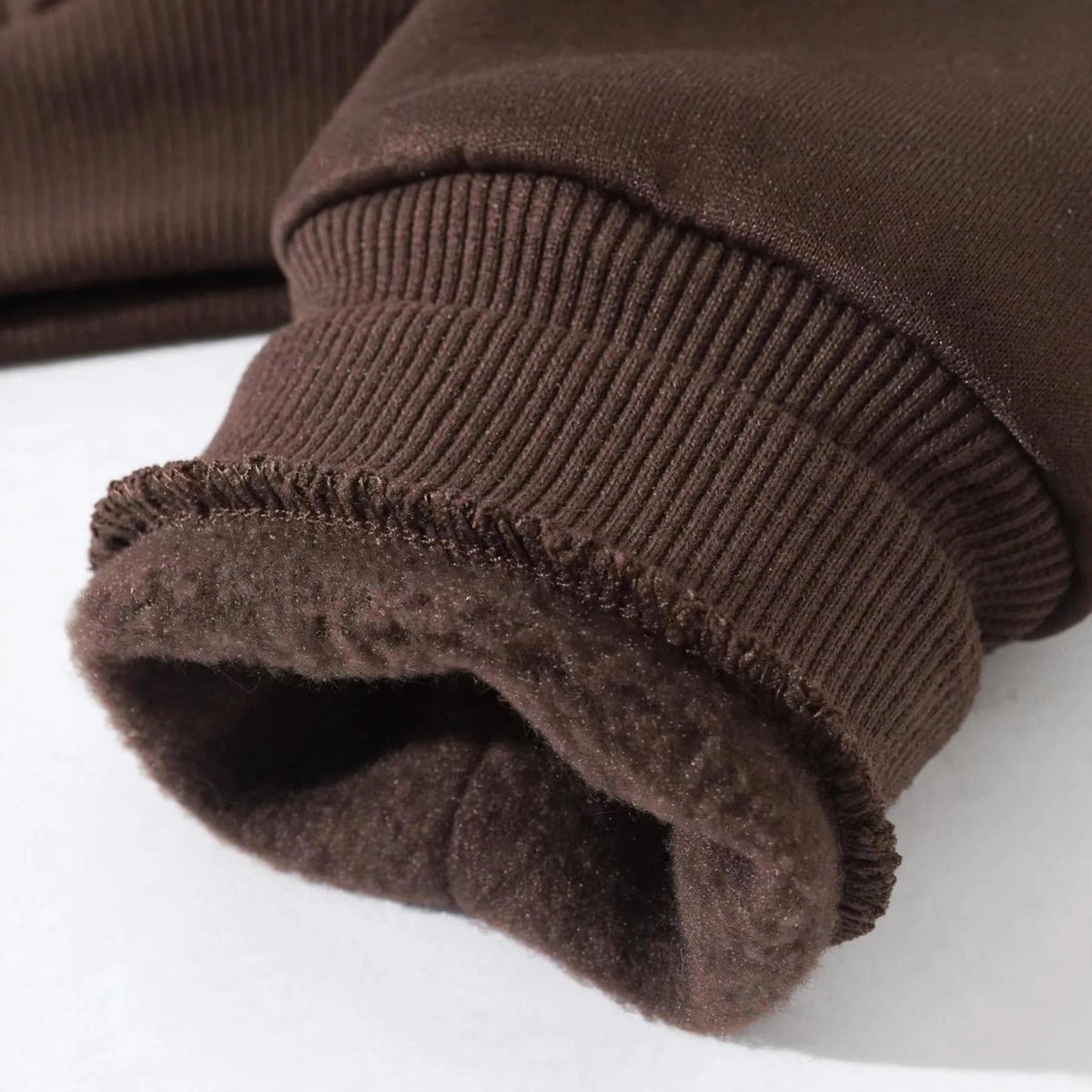 Women's Cropped Zip-Up Hoodie - Oversized Fleece Crop Hoodie - Brown