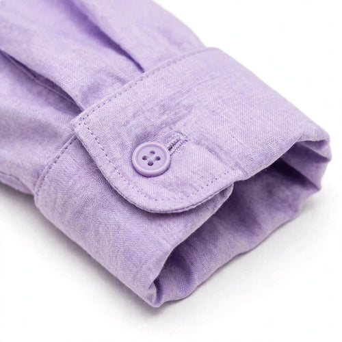 Daur-z Oversized Button-Down Shirt in Lilac - Relaxed Fit | Everyday Essential
