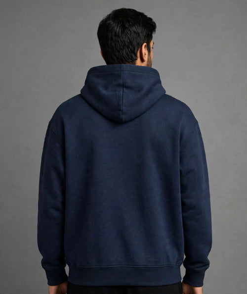 Daur-Z Fleece Premium Basic Oversized Hoodie Unisex - Navy Blue