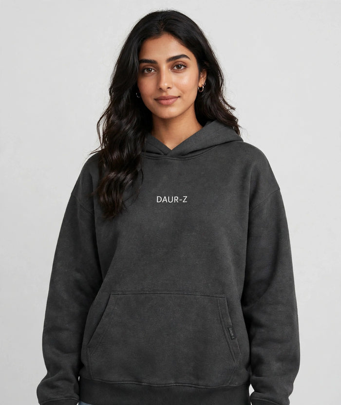Daur-Z Fleece Premium Basic Oversized Hoodie Unisex - Dark Grey