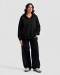 Fleece Premium Basic Zipper Hoodie Unisex - Black