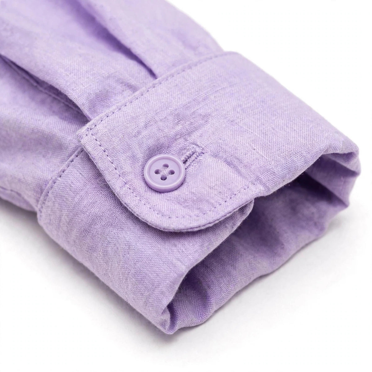 Lilac Button Down Shirt And White Flapper Trouser Co-Ord Set