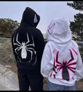 Spider-Man Over Sized Fleece Full Zipper Hoodie Black