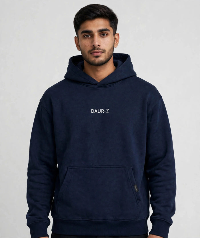 Daur-Z Fleece Premium Basic Oversized Hoodie Unisex - Navy Blue