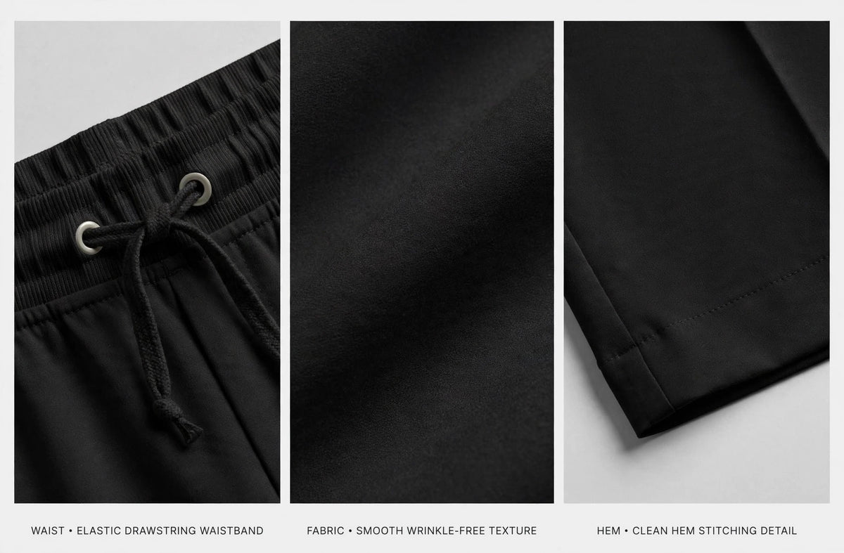 Unisex Regular Wide Leg Pleated Trouser - Single Pleat Edition - Black