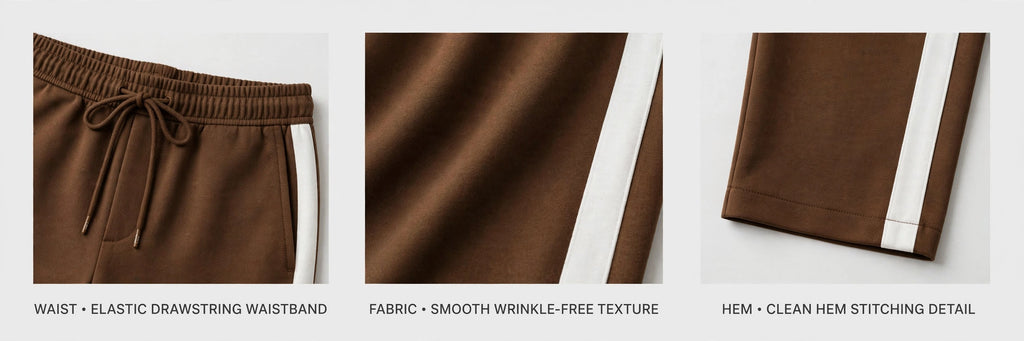 Unisex Regular White Striped Relax Fit Trouser - Single Edition - Brown