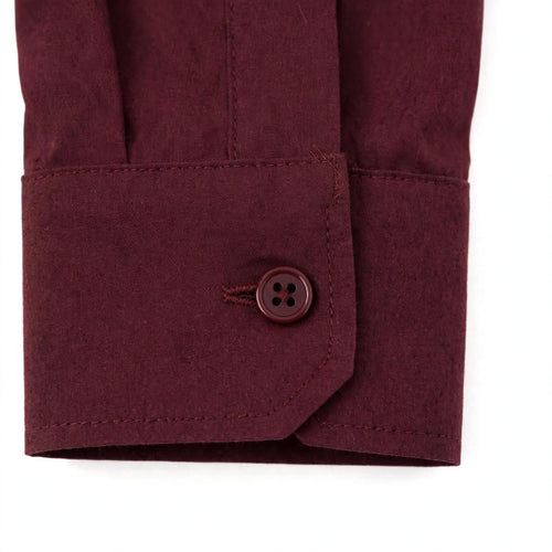 Daur-z Oversized Button-Down Shirt in Maroon - Relaxed Fit | Everyday Essential