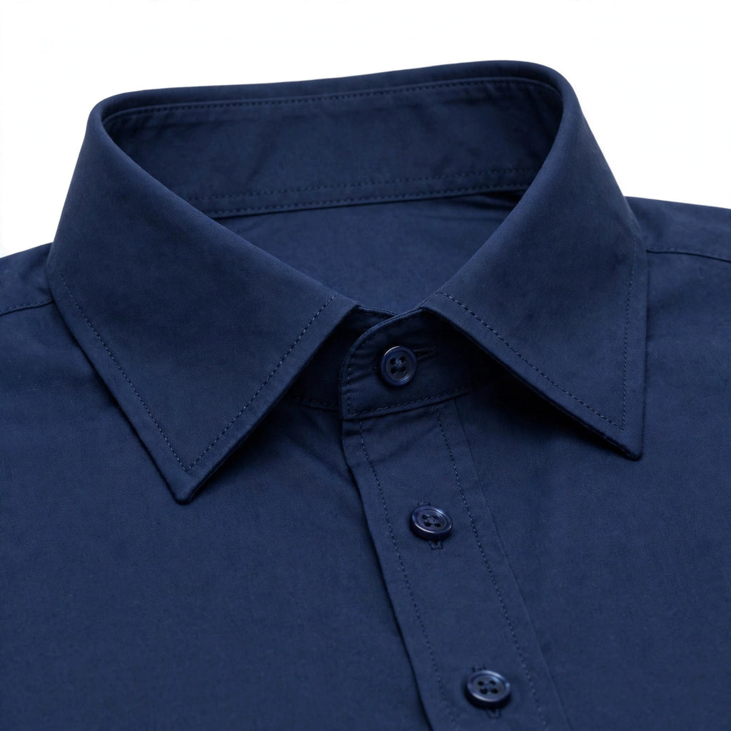 Daur-z Oversized Button-Down Shirt in Navy Blue - Relaxed Fit | Everyday Essential
