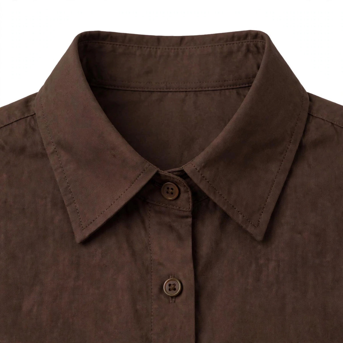 Daur-z Oversized Button-Down Shirt in Chocolate Brown - Relaxed Fit | Everyday Essential