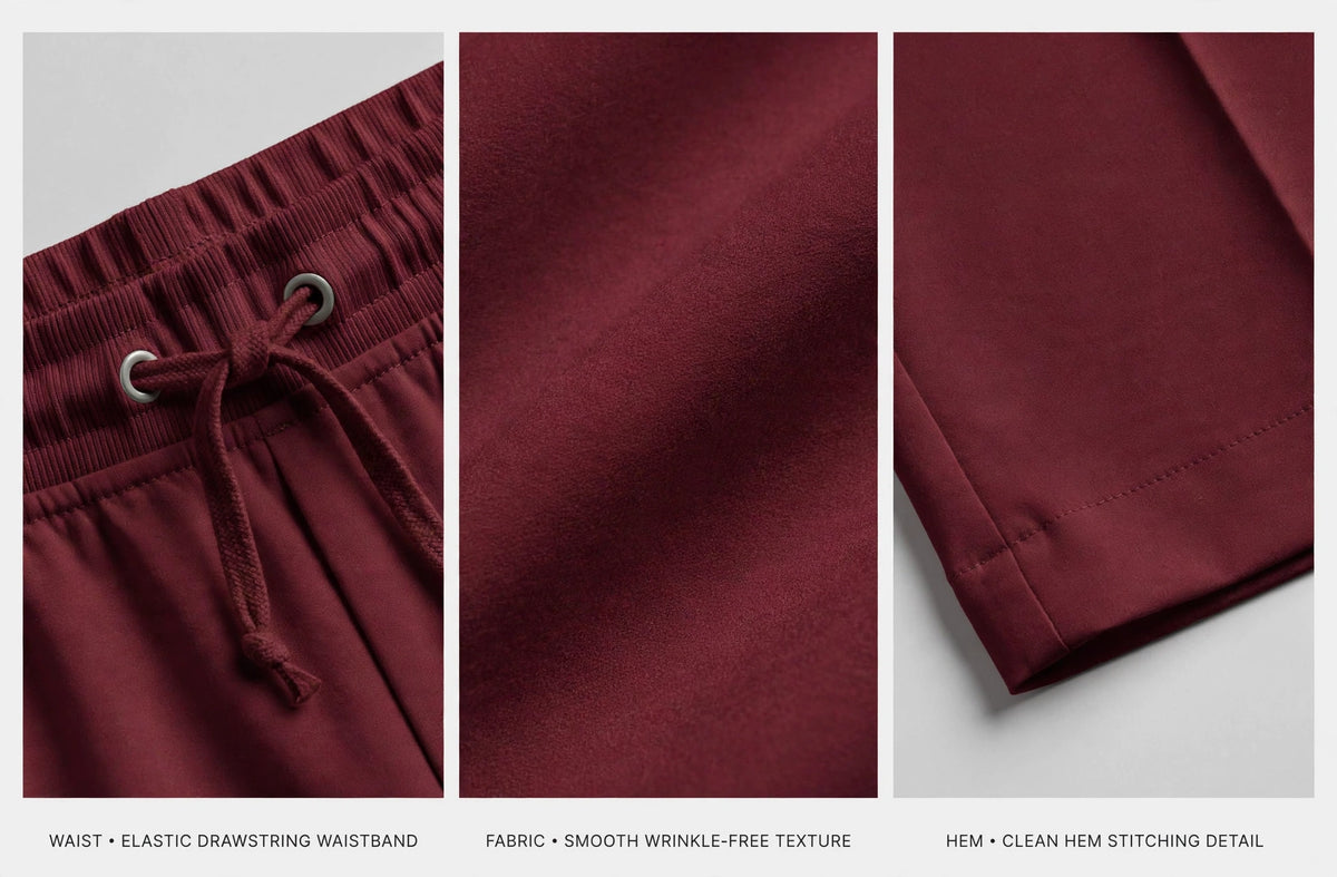 Unisex Regular Wide Leg Pleated Trouser - Single Pleat Edition - Maroon