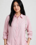 Daur-z Oversized Button-Down Shirt in Pink - Relaxed Fit | Everyday Essential