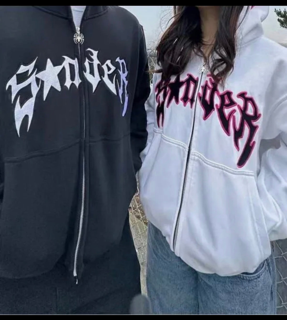 Spider-Man Over Sized Fleece Full Zipper Hoodie Black