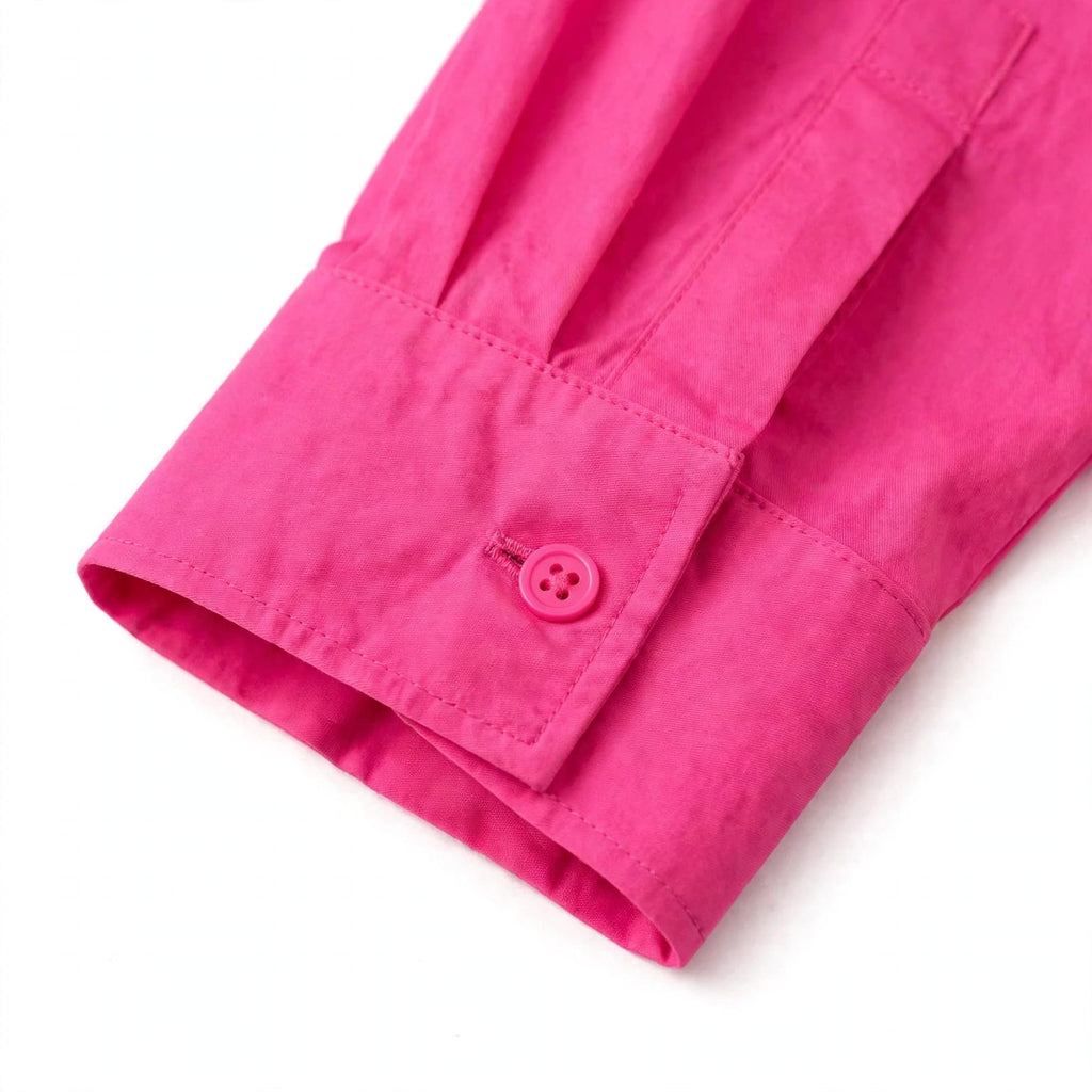 Daur-z Oversized Button-Down Shirt in Neon Pink - Relaxed Fit | Everyday Essential