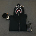 Bape Over Sized Fleece Full Zipper Hoodie - Black