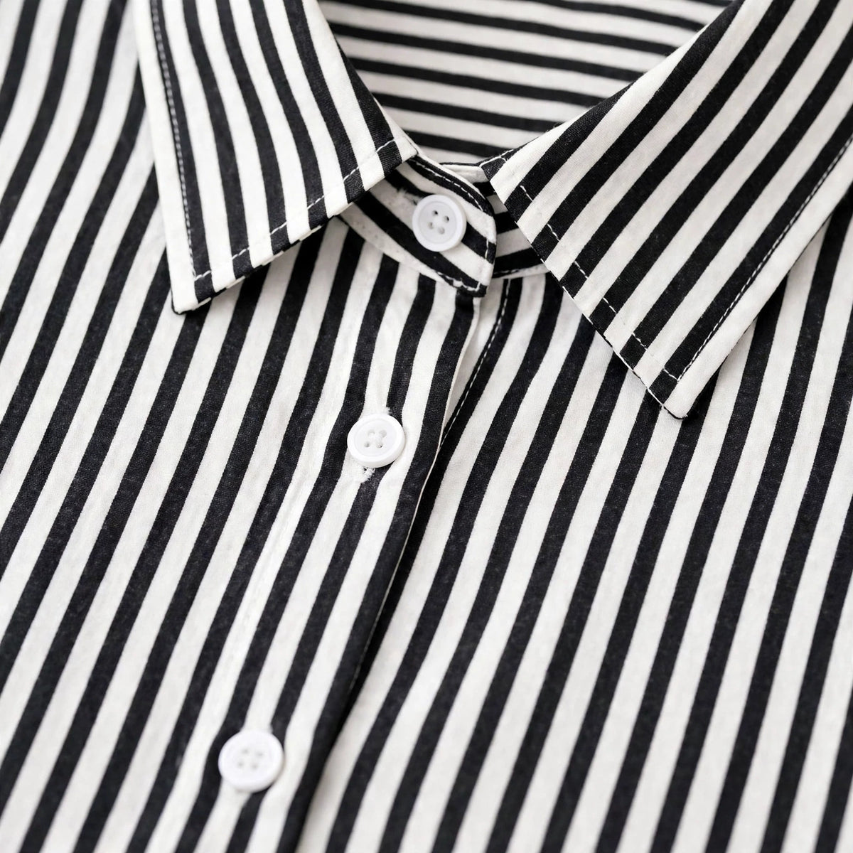 Daur-z Oversized Button-Down Shirt in Black Striped - Relaxed Fit | Everyday Essential