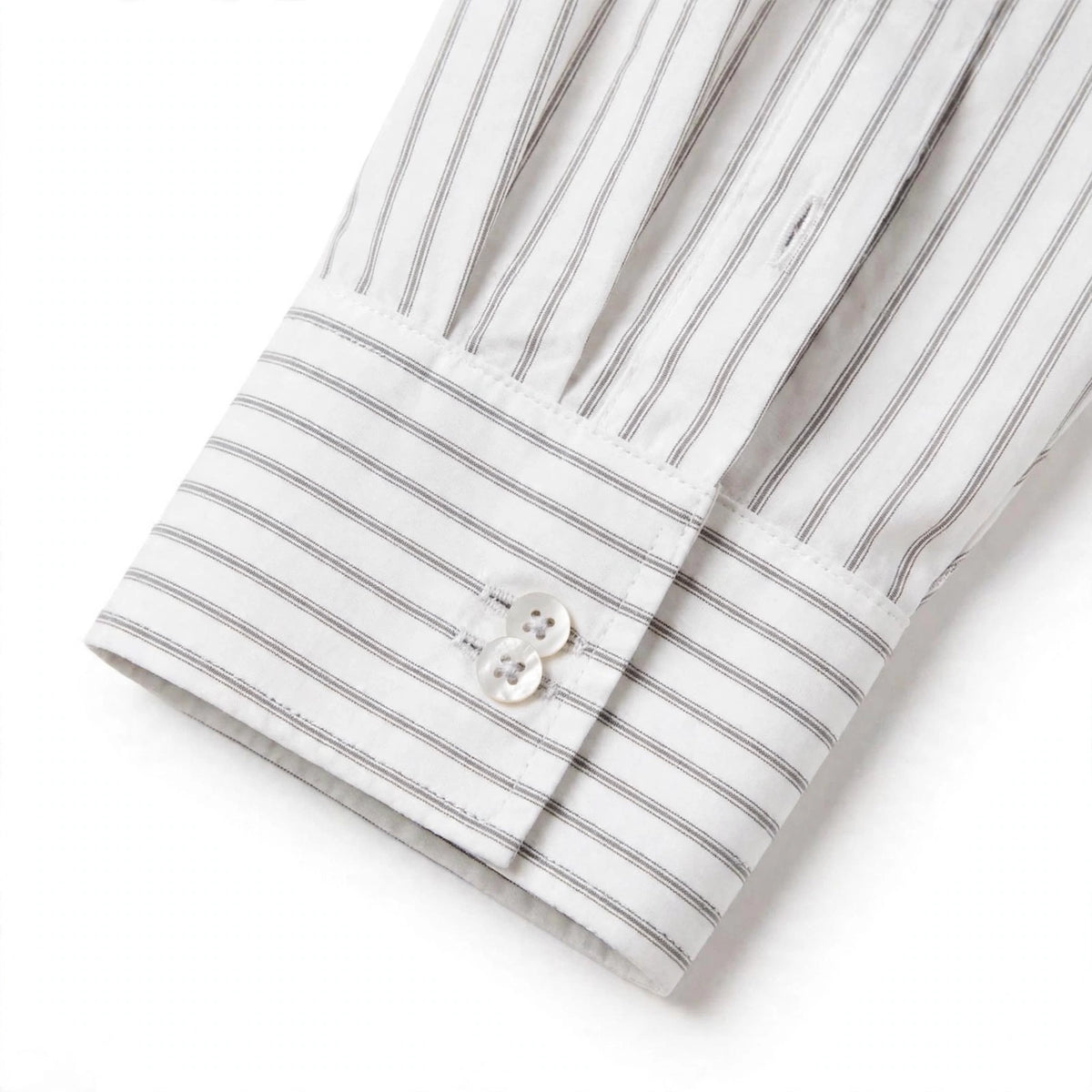 Daur-z Oversized Button-Down Shirt in Grey Striped - Relaxed Fit | Everyday Essential