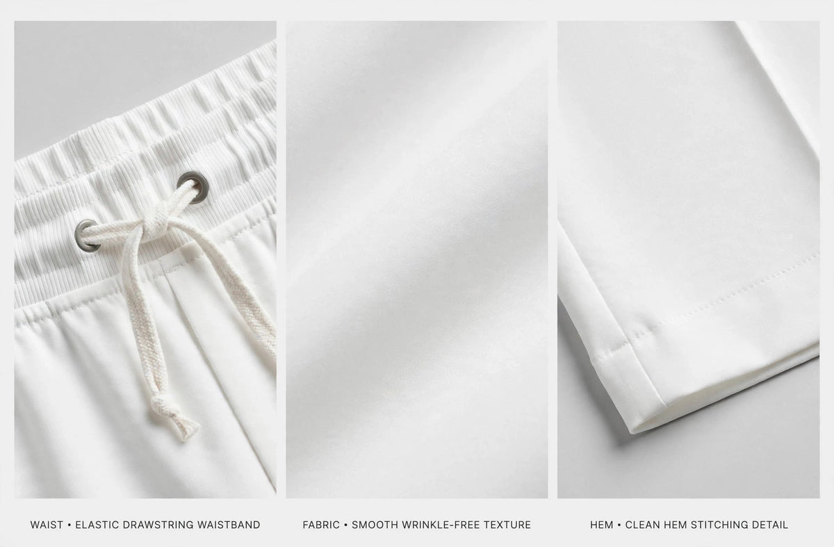 Unisex Regular Wide Leg Pleated Trouser - Single Pleat Edition - White