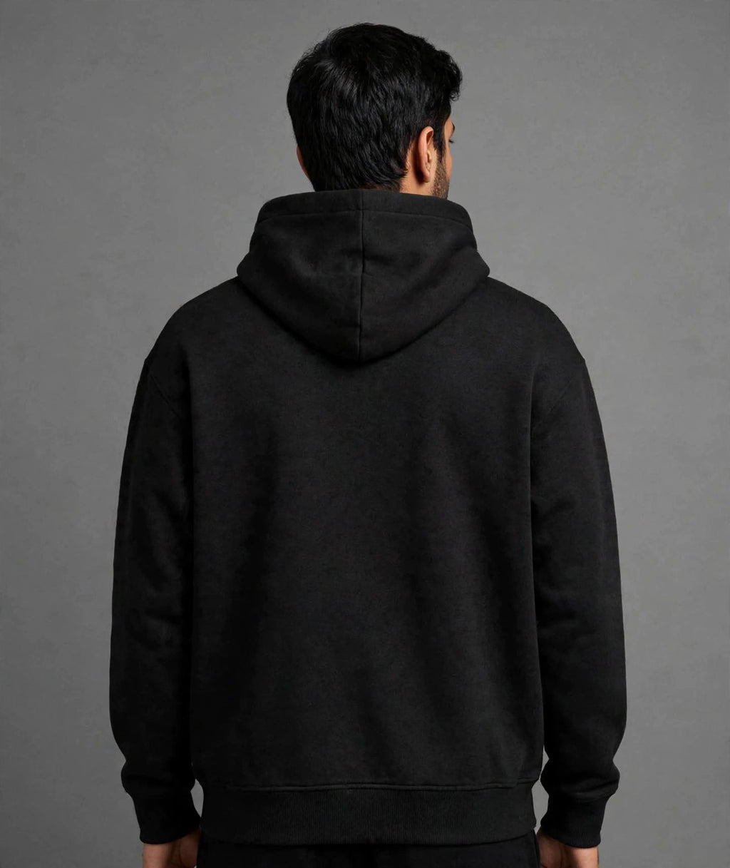 Daur-Z Fleece Premium Basic Oversized Hoodie Unisex - Black