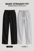 Pack Of Two Unisex Regular Relax Fit Trouser - Single Edition - Black & Grey